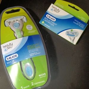 Ladies Beauty 360 Razor with 1 refill = 4 Cartridges